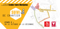 Ecoles / Tours / Montpelaz : deuxième étape des travaux