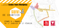 Ecoles / Tours / Montpelaz : troisième étape des travaux