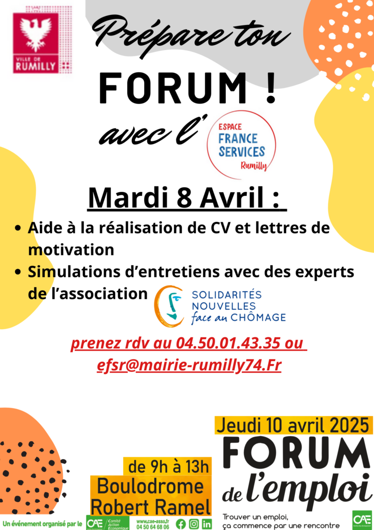 PRÉPARE TON FORUM DE L&rsquo;EMPLOI !