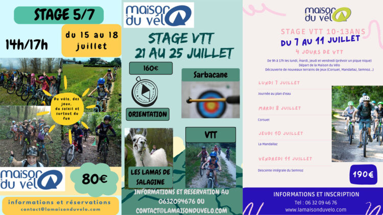 Stages vélo de 5 à 13 ans cet été